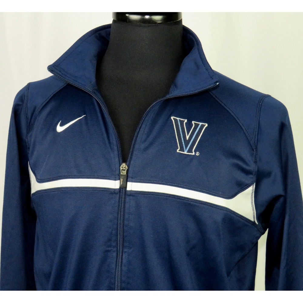 Nike Navy Blue Zip-Up VILLANOVA Wildcats Polyester Athletic Jacket Men's Medium